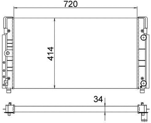 Radiateur moteur (Radiateur de refroidissement) MAHLE Aftermarket CR 1533 000S
