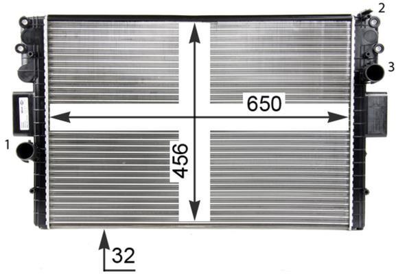 Radiateur moteur (Radiateur de refroidissement) MAHLE Aftermarket CR 1550 000P