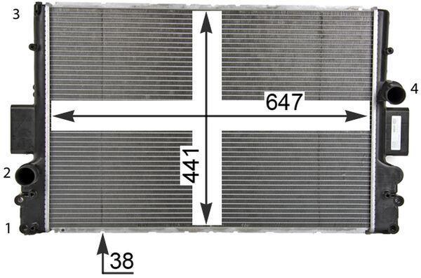 Radiateur moteur (Radiateur de refroidissement) MAHLE Aftermarket CR 1551 000P
