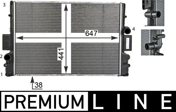 Radiateur moteur (Radiateur de refroidissement) MAHLE Aftermarket CR 1551 000P