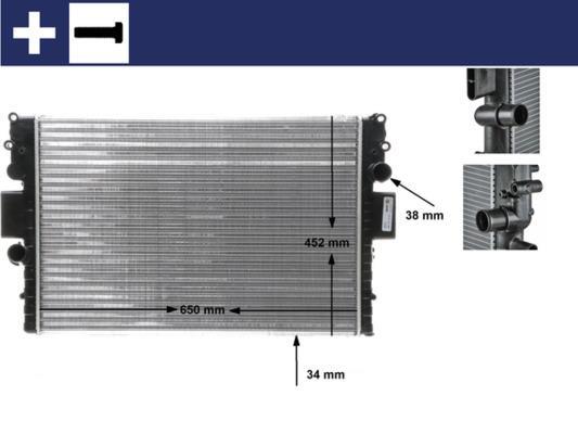 Radiateur moteur (Radiateur de refroidissement) MAHLE Aftermarket CR 1551 000S