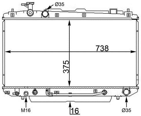 Radiateur moteur (Radiateur de refroidissement) MAHLE Aftermarket CR 1568 000S