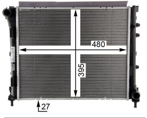 Radiateur moteur (Radiateur de refroidissement) MAHLE Aftermarket CR 1586 000P