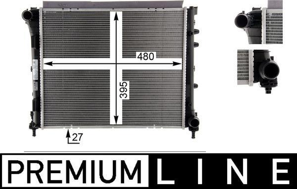 Radiateur moteur (Radiateur de refroidissement) MAHLE Aftermarket CR 1586 000P