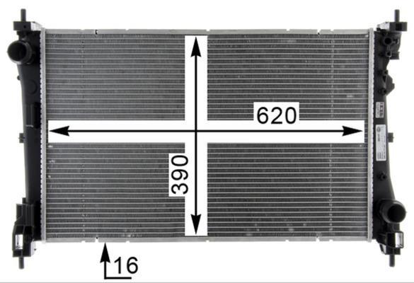 Radiateur moteur (Radiateur de refroidissement) MAHLE Aftermarket CR 1588 000P