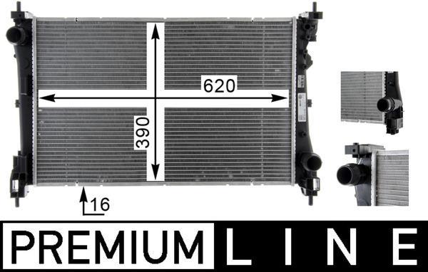 Radiateur moteur (Radiateur de refroidissement) MAHLE Aftermarket CR 1588 000P