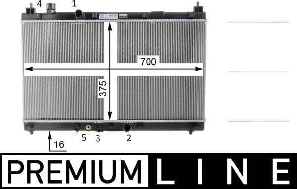 Radiateur moteur (Radiateur de refroidissement) MAHLE Aftermarket CR 1589 000P