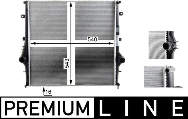 Radiateur moteur (Radiateur de refroidissement) MAHLE Aftermarket CR 1608 000P