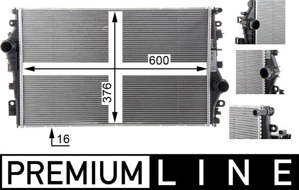 Radiateur moteur (Radiateur de refroidissement) MAHLE Aftermarket CR 1658 000P