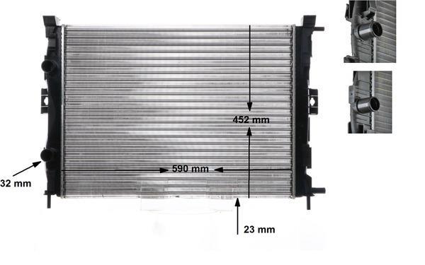 Radiateur moteur (Radiateur de refroidissement) MAHLE Aftermarket CR 1690 000S