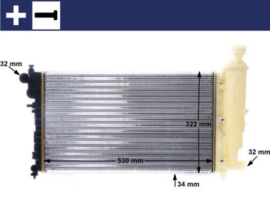 Radiateur moteur (Radiateur de refroidissement) MAHLE Aftermarket CR 169 000S