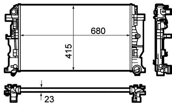Radiateur moteur (Radiateur de refroidissement) MAHLE Aftermarket CR 1710 000P
