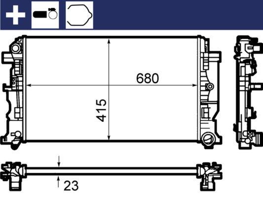Radiateur moteur (Radiateur de refroidissement) MAHLE Aftermarket CR 1710 000S