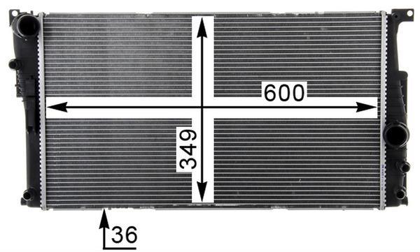 Radiateur moteur (Radiateur de refroidissement) MAHLE Aftermarket ref. CR 1725 000P