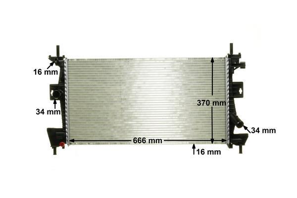 Radiateur moteur (Radiateur de refroidissement) MAHLE Aftermarket CR 1727 000P