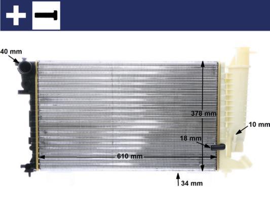 Radiateur moteur (Radiateur de refroidissement) MAHLE Aftermarket CR 172 000S