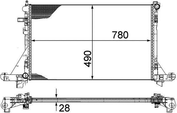 Radiateur moteur (Radiateur de refroidissement) MAHLE Aftermarket CR 1770 000P