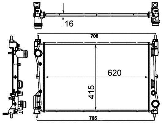 Radiateur moteur (Radiateur de refroidissement) MAHLE Aftermarket CR 1794 000P
