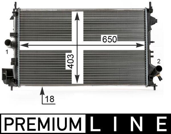 Radiateur moteur (Radiateur de refroidissement) MAHLE Aftermarket CR 17 000P
