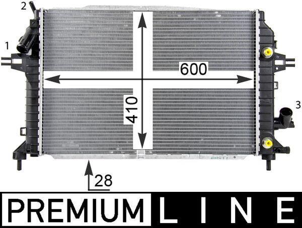 Radiateur moteur (Radiateur de refroidissement) MAHLE Aftermarket ref. CR 1857 000P