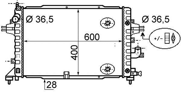 Radiateur moteur (Radiateur de refroidissement) MAHLE Aftermarket CR 1858 000S