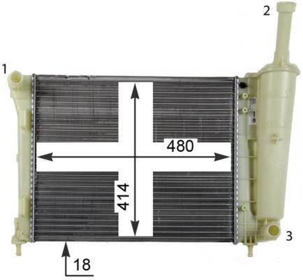 Radiateur moteur (Radiateur de refroidissement) MAHLE Aftermarket CR 1859 000P