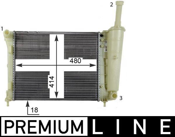 Radiateur moteur (Radiateur de refroidissement) MAHLE Aftermarket CR 1859 000P