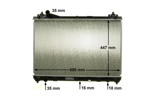Radiateur moteur (Radiateur de refroidissement) MAHLE Aftermarket CR 1871 000S