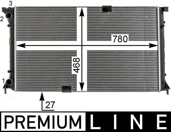 Radiateur moteur (Radiateur de refroidissement) MAHLE Aftermarket ref. CR 18 000P