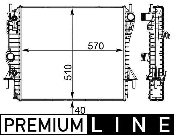 Radiateur moteur (Radiateur de refroidissement) MAHLE Aftermarket CR 1965 000P