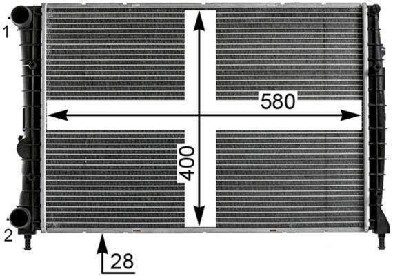 Radiateur moteur (Radiateur de refroidissement) MAHLE Aftermarket CR 1984 000P