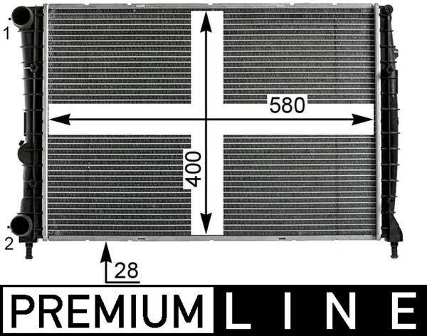 Radiateur moteur (Radiateur de refroidissement) MAHLE Aftermarket CR 1984 000P