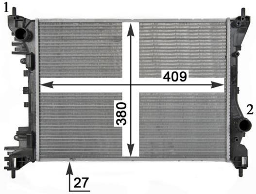 Radiateur moteur (Radiateur de refroidissement) MAHLE Aftermarket CR 1985 000P