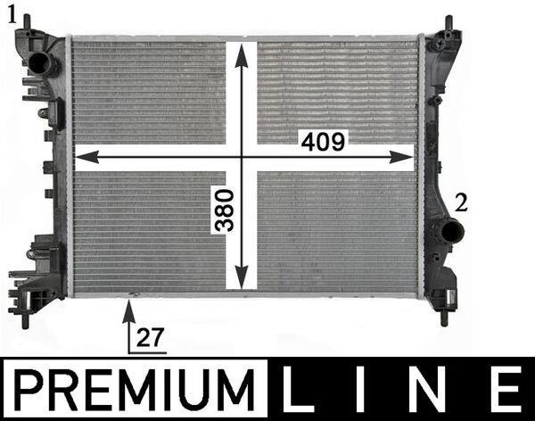 Radiateur moteur (Radiateur de refroidissement) MAHLE Aftermarket CR 1985 000P