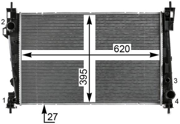 Radiateur moteur (Radiateur de refroidissement) MAHLE Aftermarket CR 1986 000P