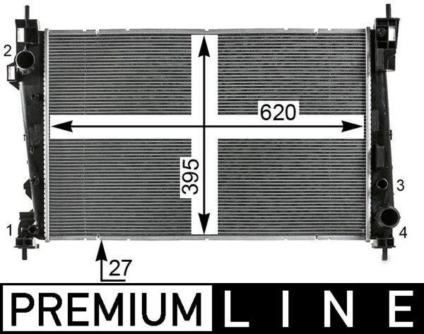 Radiateur moteur (Radiateur de refroidissement) MAHLE Aftermarket CR 1986 000P