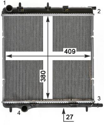 Radiateur moteur (Radiateur de refroidissement) MAHLE Aftermarket CR 1988 000P