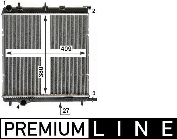 Radiateur moteur (Radiateur de refroidissement) MAHLE Aftermarket CR 1988 000P