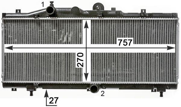 Radiateur moteur (Radiateur de refroidissement) MAHLE Aftermarket CR 1989 000P