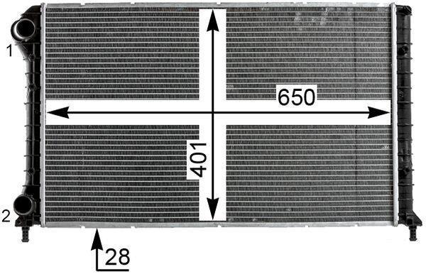 Radiateur moteur (Radiateur de refroidissement) MAHLE Aftermarket CR 1990 000P