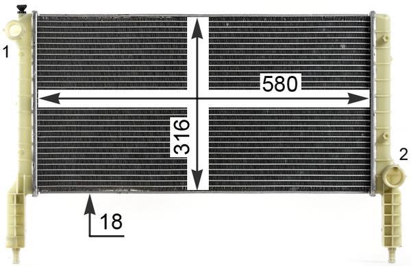 Radiateur moteur (Radiateur de refroidissement) MAHLE Aftermarket CR 1991 000P