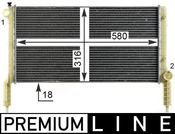 Radiateur moteur (Radiateur de refroidissement) MAHLE Aftermarket CR 1991 000P