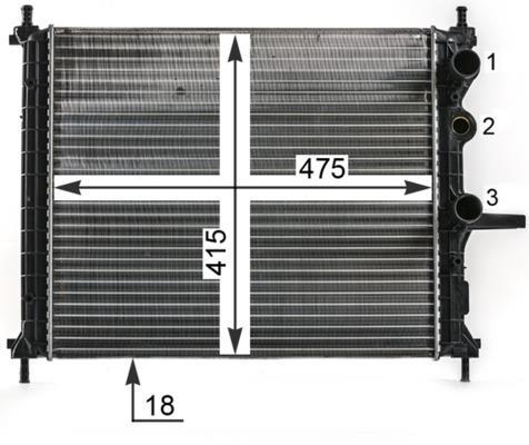 Radiateur moteur (Radiateur de refroidissement) MAHLE Aftermarket CR 1993 000P