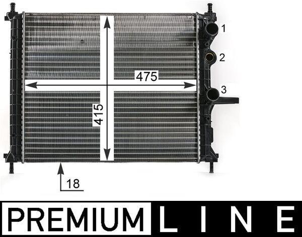 Radiateur moteur (Radiateur de refroidissement) MAHLE Aftermarket CR 1993 000P