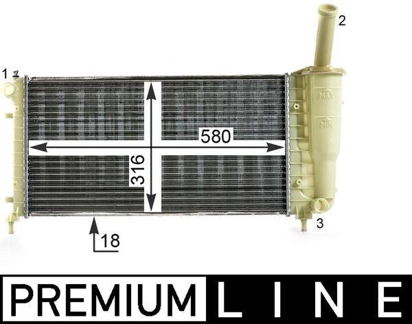 Radiateur moteur (Radiateur de refroidissement) MAHLE Aftermarket ref. CR 1994 000P