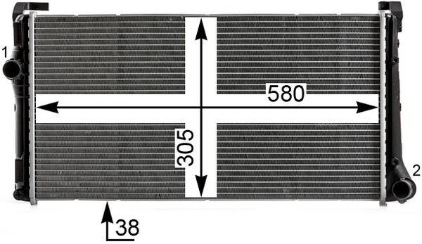 Radiateur moteur (Radiateur de refroidissement) MAHLE Aftermarket CR 1995 000P