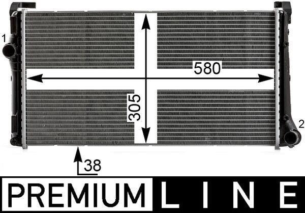 Radiateur moteur (Radiateur de refroidissement) MAHLE Aftermarket CR 1995 000P