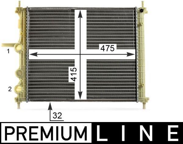 Radiateur moteur (Radiateur de refroidissement) MAHLE Aftermarket CR 1998 000P