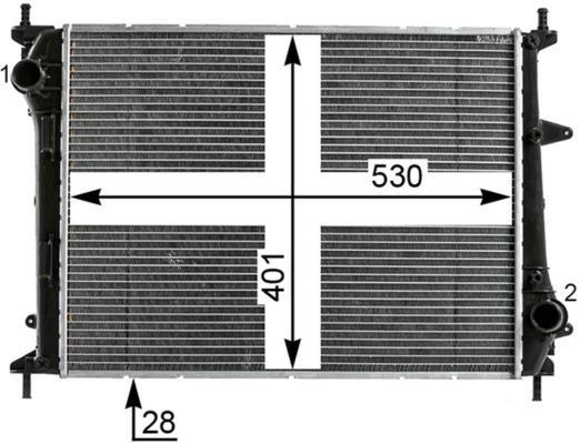 Radiateur moteur (Radiateur de refroidissement) MAHLE Aftermarket CR 1999 000P
