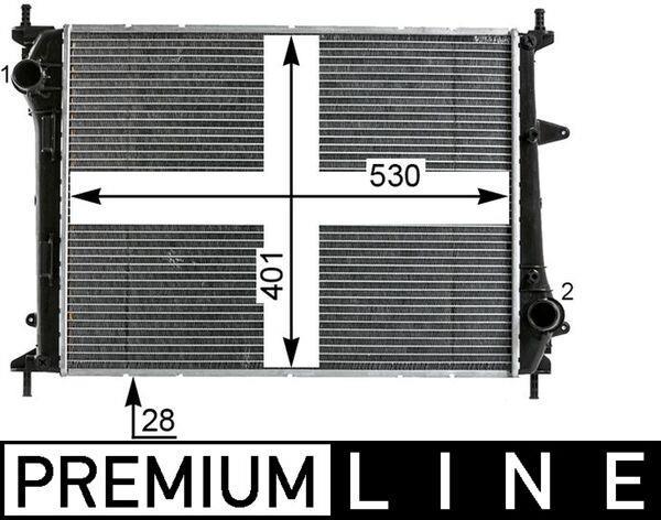 Radiateur moteur (Radiateur de refroidissement) MAHLE Aftermarket CR 1999 000P